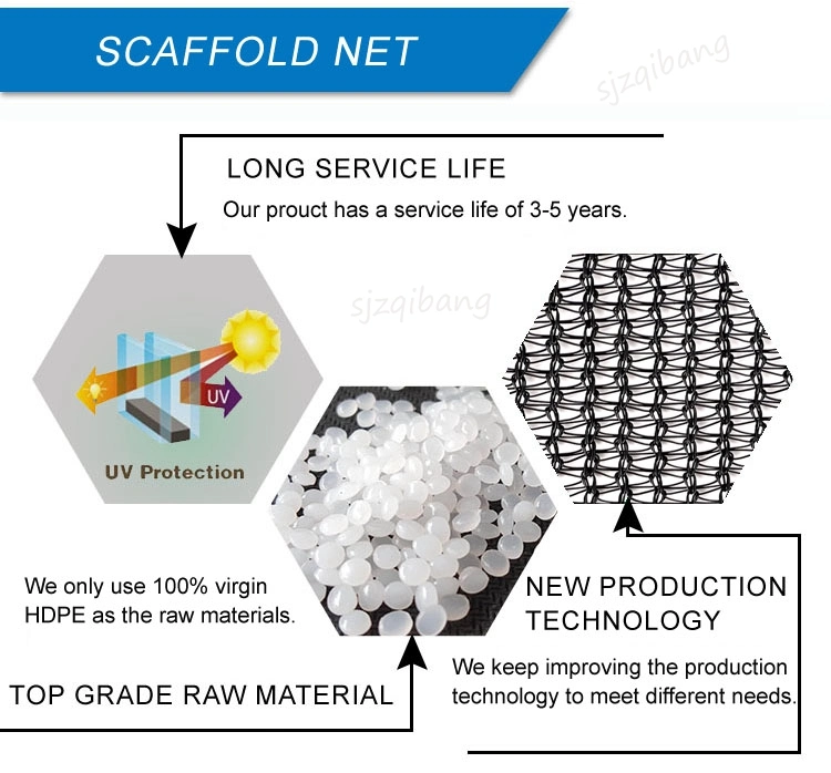 UV Treated Polyethylene Construction Safety Mono Black Fall Arrest Floating Scaffold and Debris Netting Price